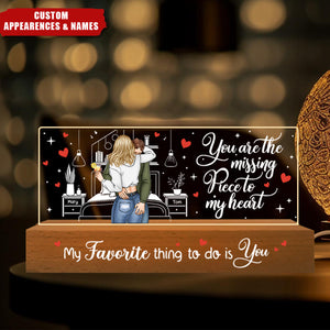 Personalized My Favorite Thing To Do Is You Acrylic Night Light