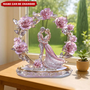 You & Me We Got This - Personalized Custom Shaped Acrylic Plaque, Gift for Couple