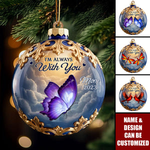 Treasured Beyond Time Personalized Acrylic Ornament, Christmas Memorial Gifts For Loss Of Mom, Dad