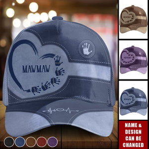 Grandma Mom Kids Handprints - Personalized Classic Cap