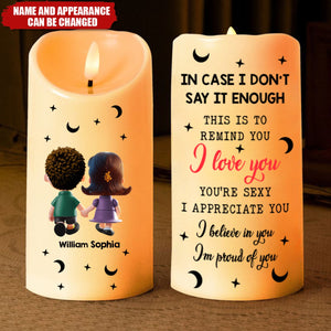 Personalized Gifts For Couple LED Candle Cartoon Couple