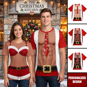 Let's Get Jolly, Personalized Custom Unisex All-Over Printed T-Shirt