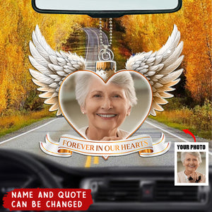 Forever In My Heart Memorial - Personalized Acrylic Photo Ornament