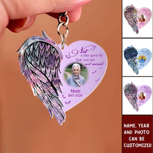 Not A Day Goes By That You Are Not Missed - Personalized Memorial Acrylic Keychain