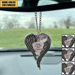 Personalized I Will Carry You With Me Wings Car Ornament
