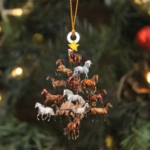 Horse Tree Christmas Ornament - Perfect Gift For Horse Lovers