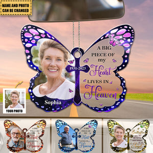 I Am Always With You Butterfly Shape Upload Photo Personalized Car Ornament