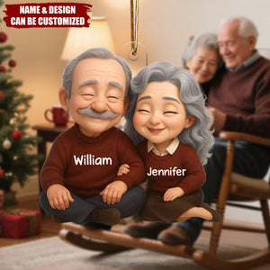 Couple Growing Old Together - Personalized Acrylic Ornament