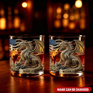 Cool Dragon - Personalized Dragon Whiskey Glass