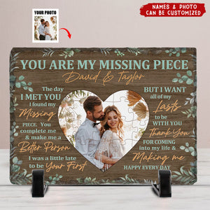 I Want All Of My Lasts To Be With You - Couple Personalized Rectangle Shaped Stone With Stand