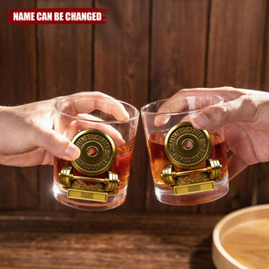 No Pain No Gain - Personalized Fitness Whiskey Glass