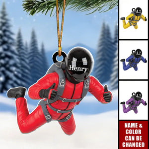 Personalized Skydiving Christmas Acrylic Ornament, Christmas Gift For Skydiving Lovers