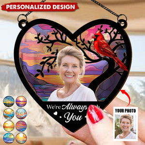 Always On My Mind - Personalized Window Hanging Suncatcher Photo Ornament