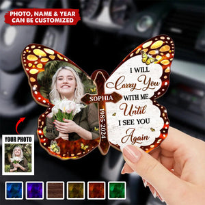 Until I See You Again - Memorial Personalized Car Visor Clip