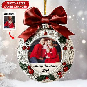 Pearl Fruit Custom Photo Christmas Ornament, Family Gift