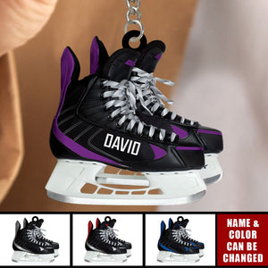 Personalized Ice Roller Blades Keychain
