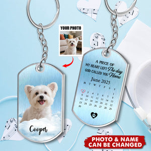 Custom Photo Your Paw Prints Are Etched In My Soul - Memorial Personalized Custom Keychain - Sympathy Gift For Pet Owners