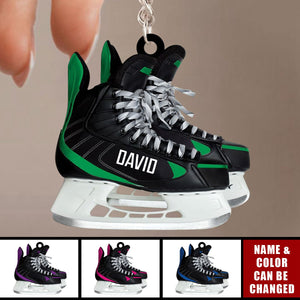 Personalized Ice Roller Blades Keychain