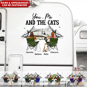 You Me And The Dogs Cats Camping - Personalized RV Decal