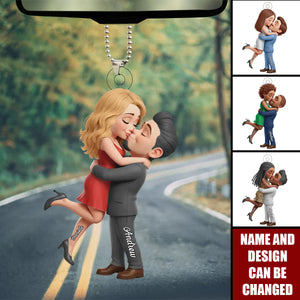 Love Since Day One - Personalized Acrylic Ornament, Car Hanger, Gift For Husband Wife, Anniversary