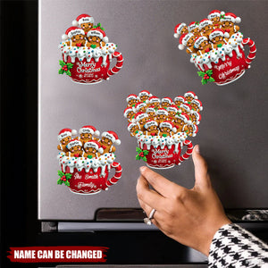 Merry Christmas - Personalized Gingerbread Acrylic Fridge Magnet