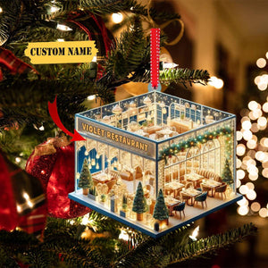 Personalized Restaurant Christmas Ornament, Christmas Tree Decor, Christmas Gift, Gift For Her