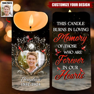Custom Photo In Loving Memory, Forever Missed - Memorial Personalized LED Candle