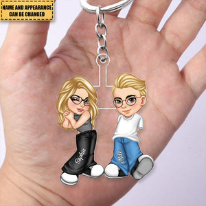 Y2K Couple Together - Personalized Acrylic Keychain