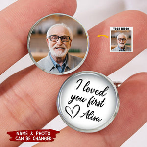 Personalized I Loved You First Father's Day Gift Photo Cufflinks