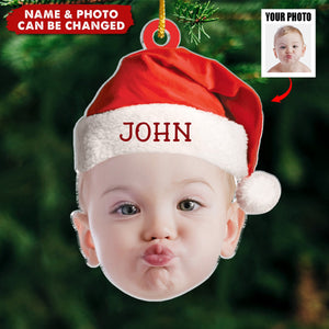 Custom Photo Dear Santa Stop Judging Me - Family Personalized Custom Ornament - Acrylic Custom Shaped - Christmas Gift For Family Members