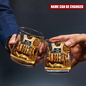 Personalized Police Officer Whiskey Glass