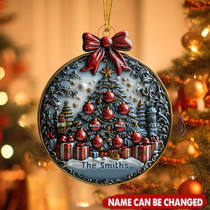 Merry Christmas - Personalized Acrylic Flat Ornament