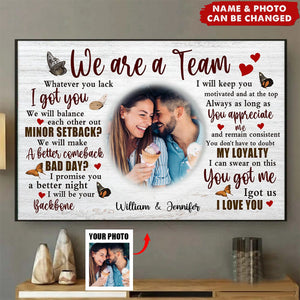 We Are A Team - Anniversary Gifts - Personalized Poster Prints