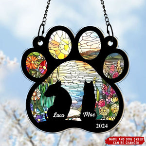 Personalized Dog Memorial Gift Acrylic Suncatcher Ornament