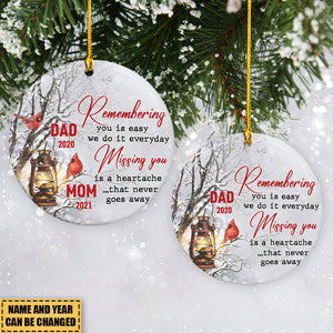 Personalized Memorial Gifts, Christmas Ceramic Ornament