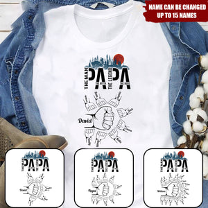 Papa The Man The Myth The Legend The Hero - Personalized Shirt