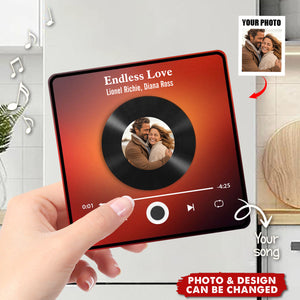 Couple Personalized Custom Music Fridge Magnet That Can Play Songs - Gift For Husband Wife, Anniversary