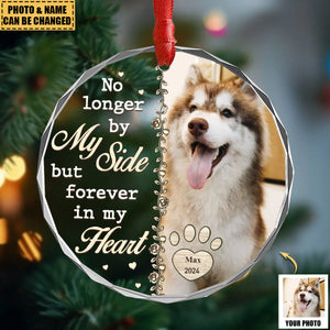 No Longer By Our Side - Personalized Glass Ornament