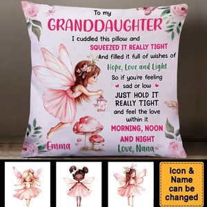 Personalized Gift For Granddaughter To My Daughter Granddaughter Fairy Theme Pillow