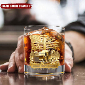 Trucker's Faith Glass - Personalized Whiskey Glass