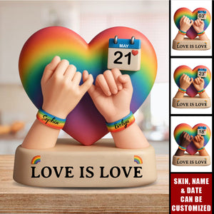 Love Is Love - Personalized LGBT Support Acrylic Plaque
