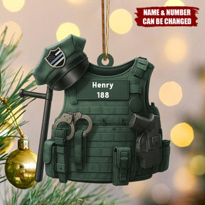 Police Bulletproof Personalized Ornament Gifts For Police Policeman