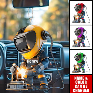 Working Welder Personalized Ornament, Gift For Welder