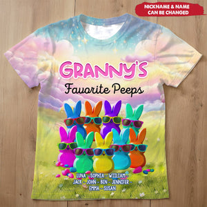 Personalized Gift Grandma's Favorite All-over Print T Shirt