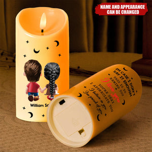 Personalized Gifts For Couple LED Candle Cartoon Couple