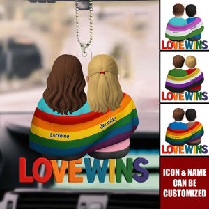 LGBT Couple Personalized Acrylic Ornament, Gift For Him, Gift For Her