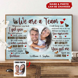 We Are A Team - Anniversary Gifts - Personalized Poster Prints