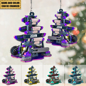 Personalized Arborist Machines Christmas Shaped Ornament, Perfect Gift For Arborist