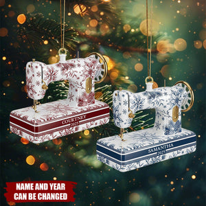 Sewing Toile de - Personalized Christmas Acrylic Ornament