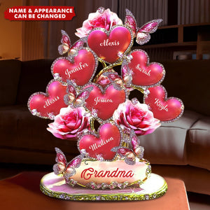 My Sweethearts - Personalized Custom Shaped Acrylic Plaque, Gift For Mom, Grandma